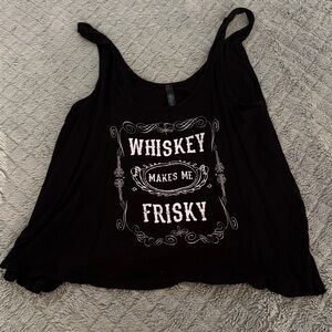 Full Tilt Black Graphic Crop Top